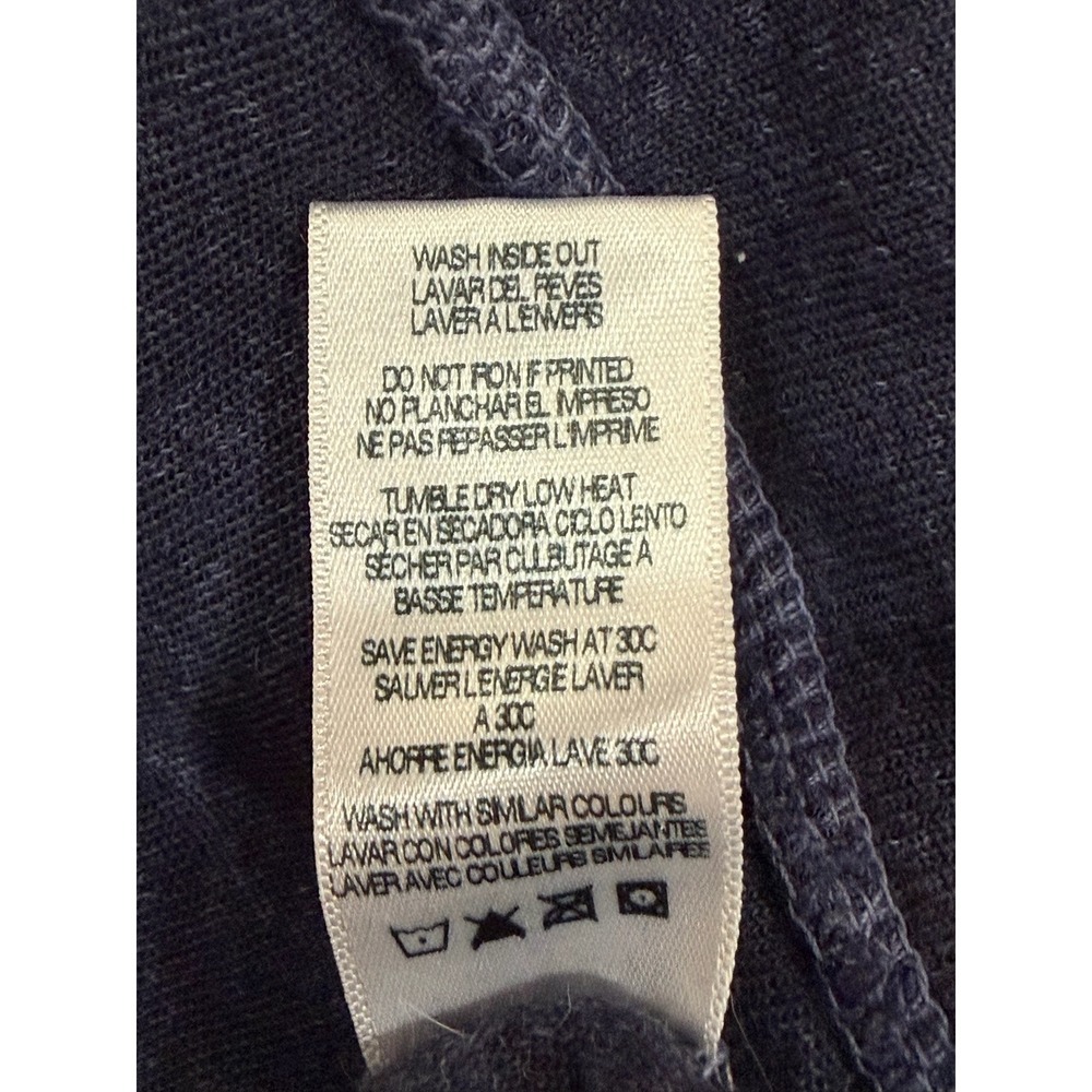 Sundry With Love From Paris Zip Up Hoodie Navy Blue Heathered Size 2 M - Picture 8 of 8